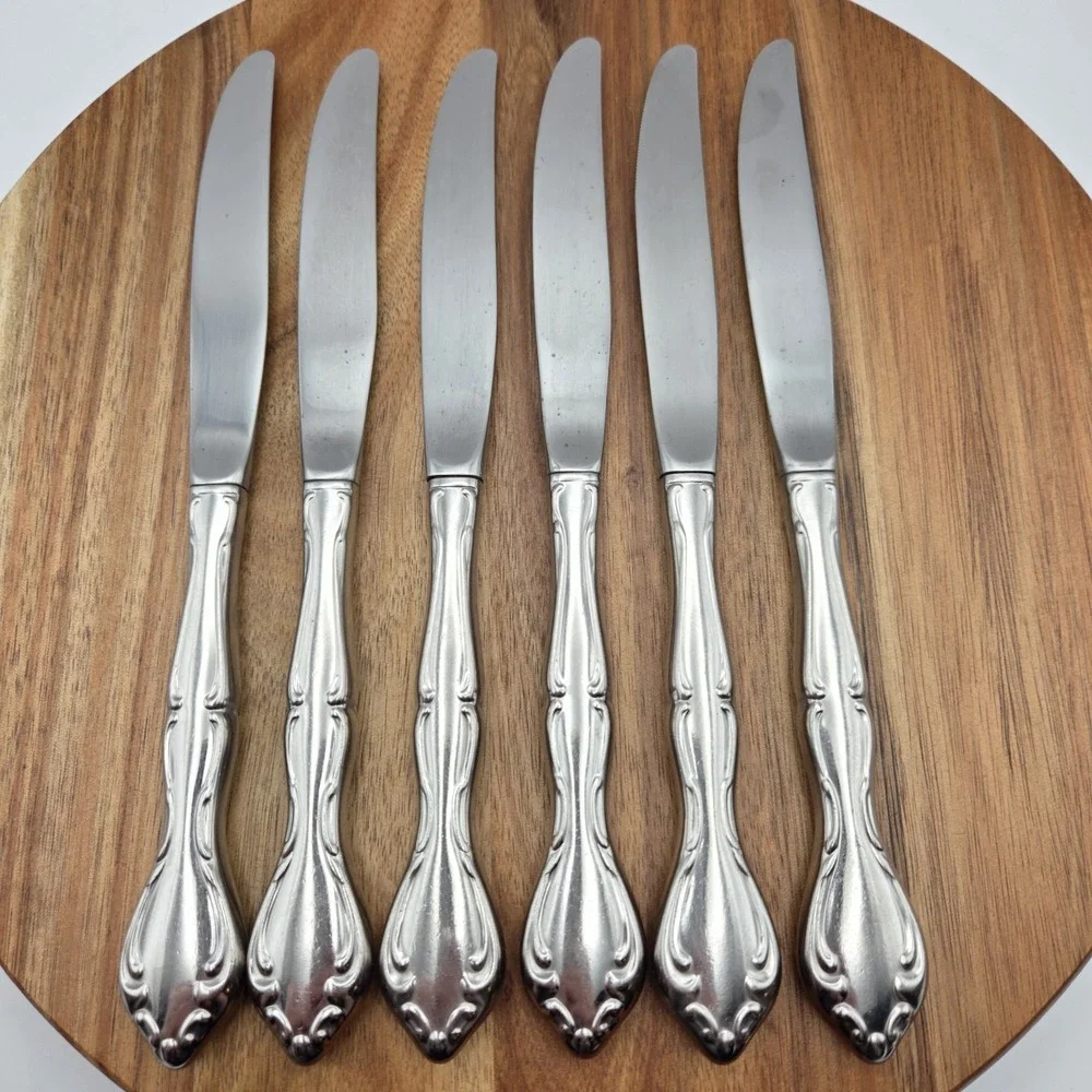Set Of 6 Oneida Cantata Pattern Stainless Steel 9